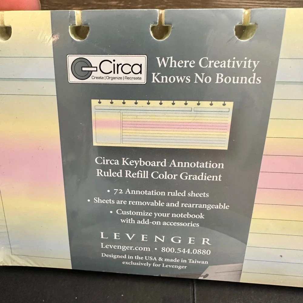 Levenger Circa Discbound System Assorted Accessories Refills 3 Pc Lot -New